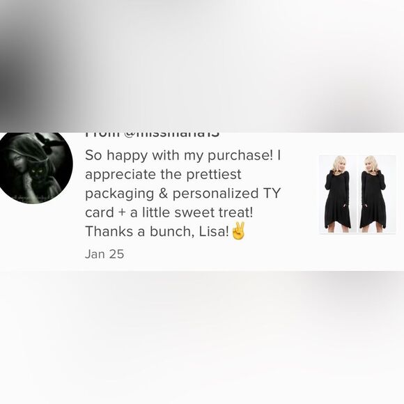 BLACK SWING DRESS W/POCKETS Size Small NEW - Picture 2 of 8